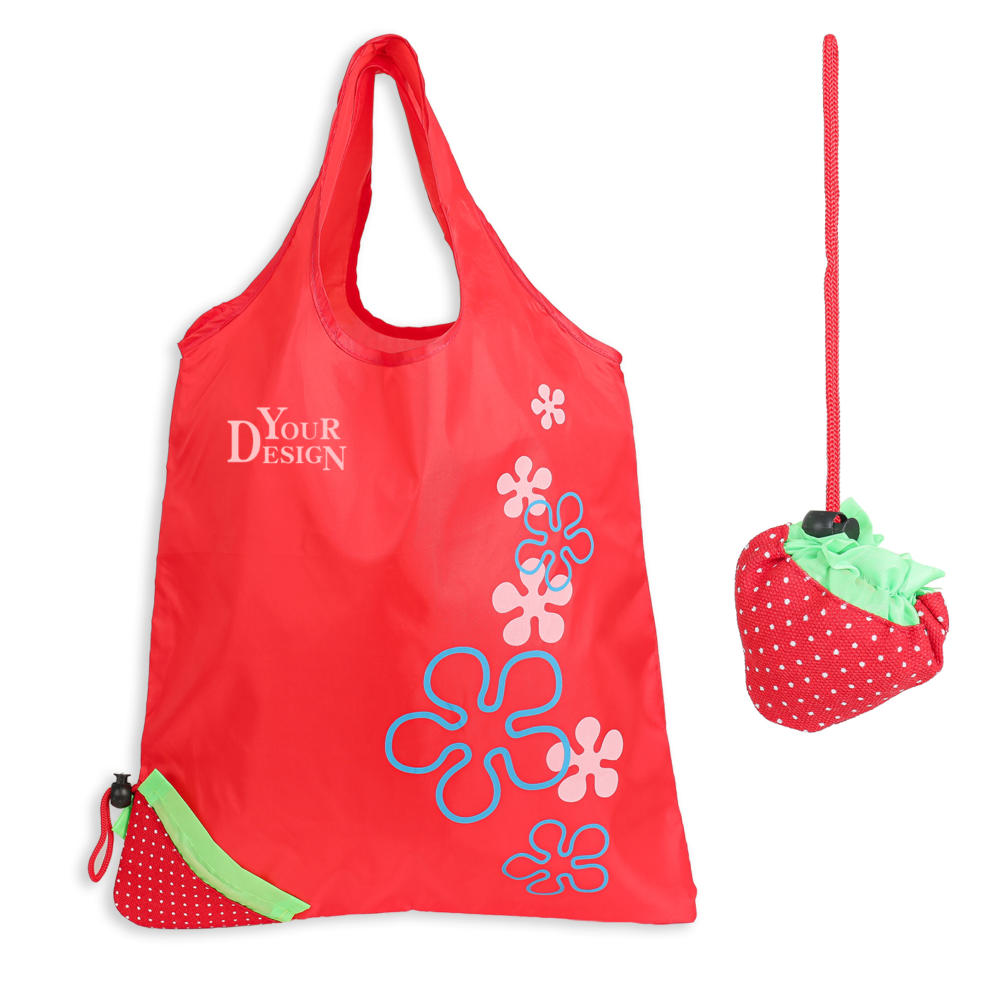 Foldable Strawberry Shopping Tote Bag