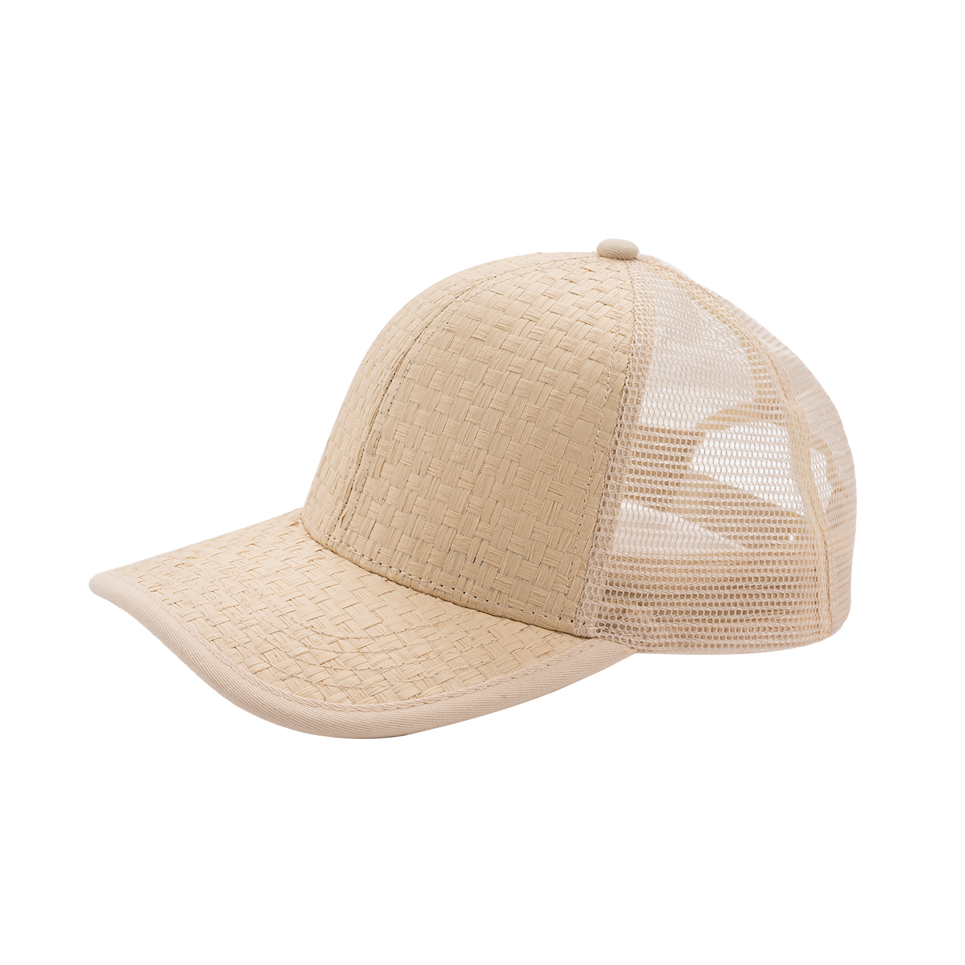 Structured Mesh Straw Trucker Cap1