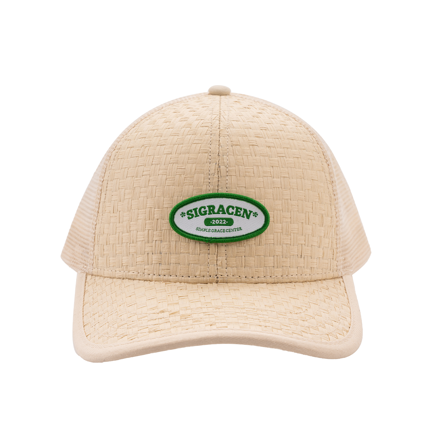 Structured Mesh Straw Trucker Cap