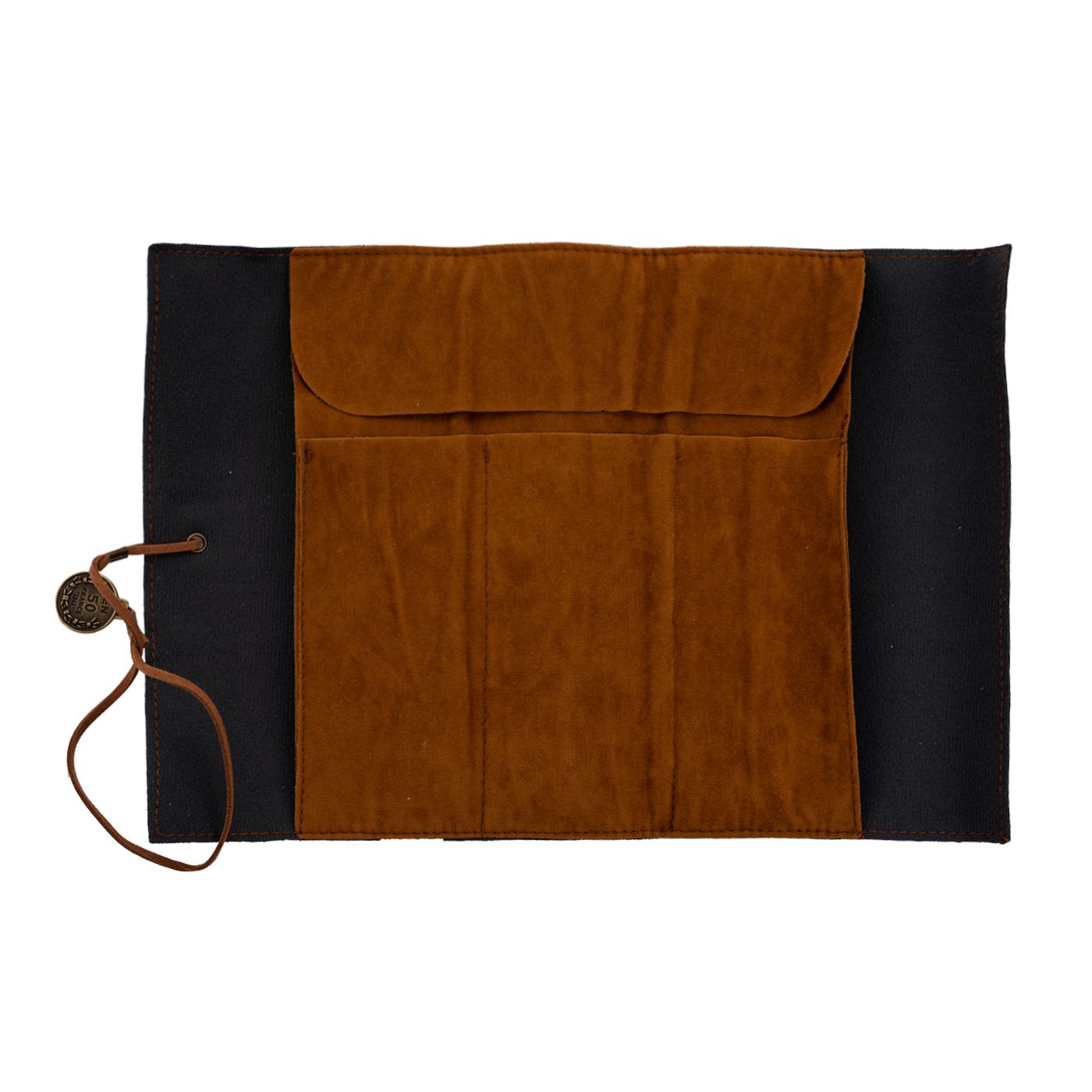 Personalized Leather PU Pencil Roll Up Case2