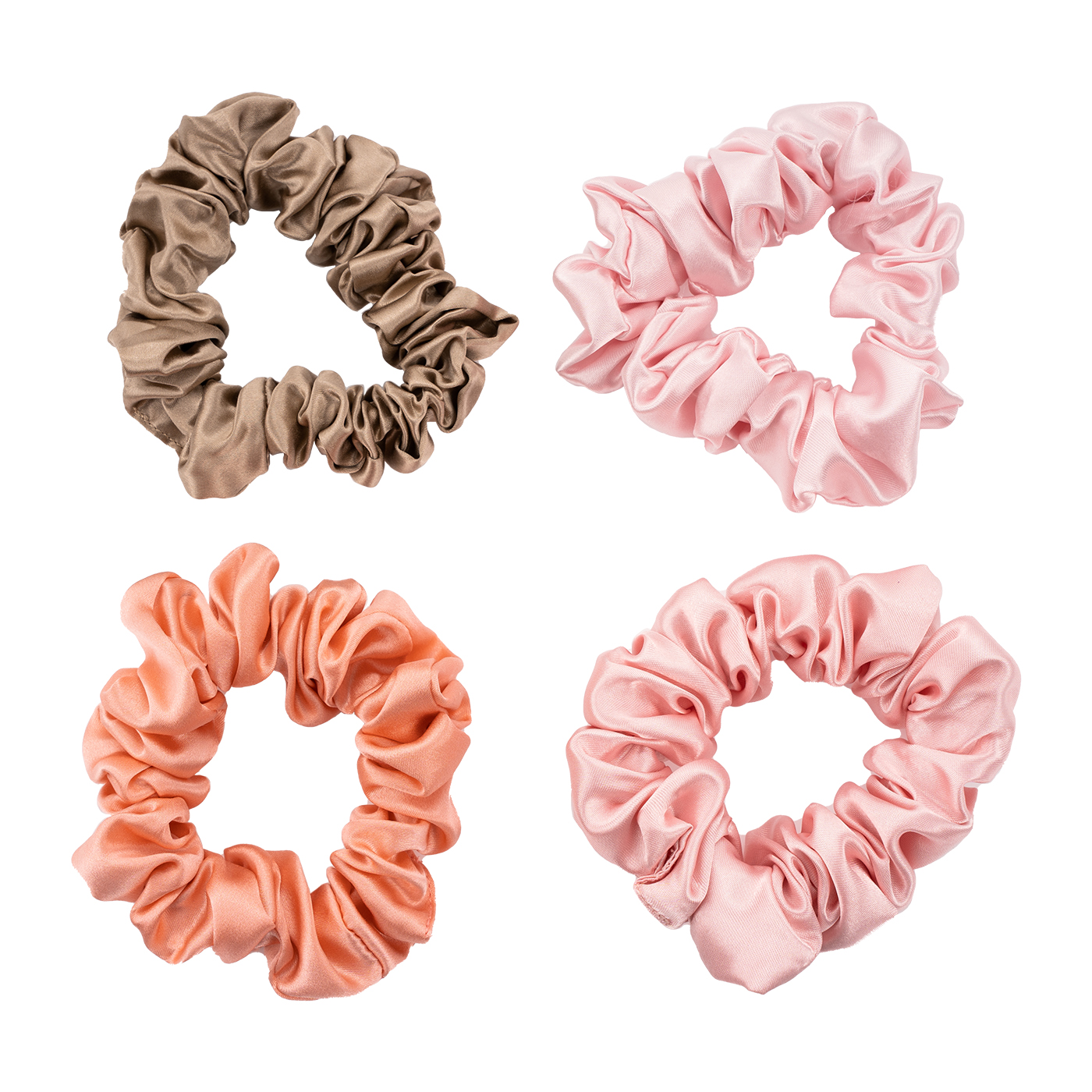 Silk Scrunchies Hair Tie Set