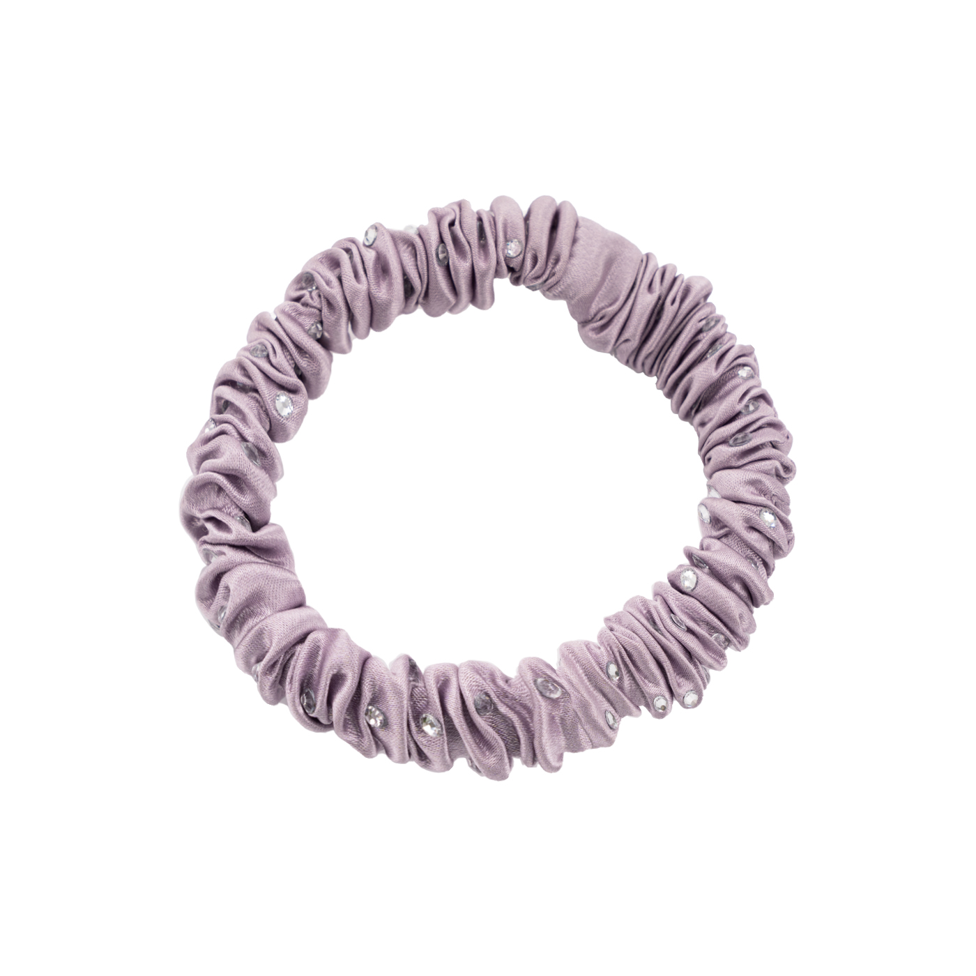 Silk Crystal Skinny Scrunchie