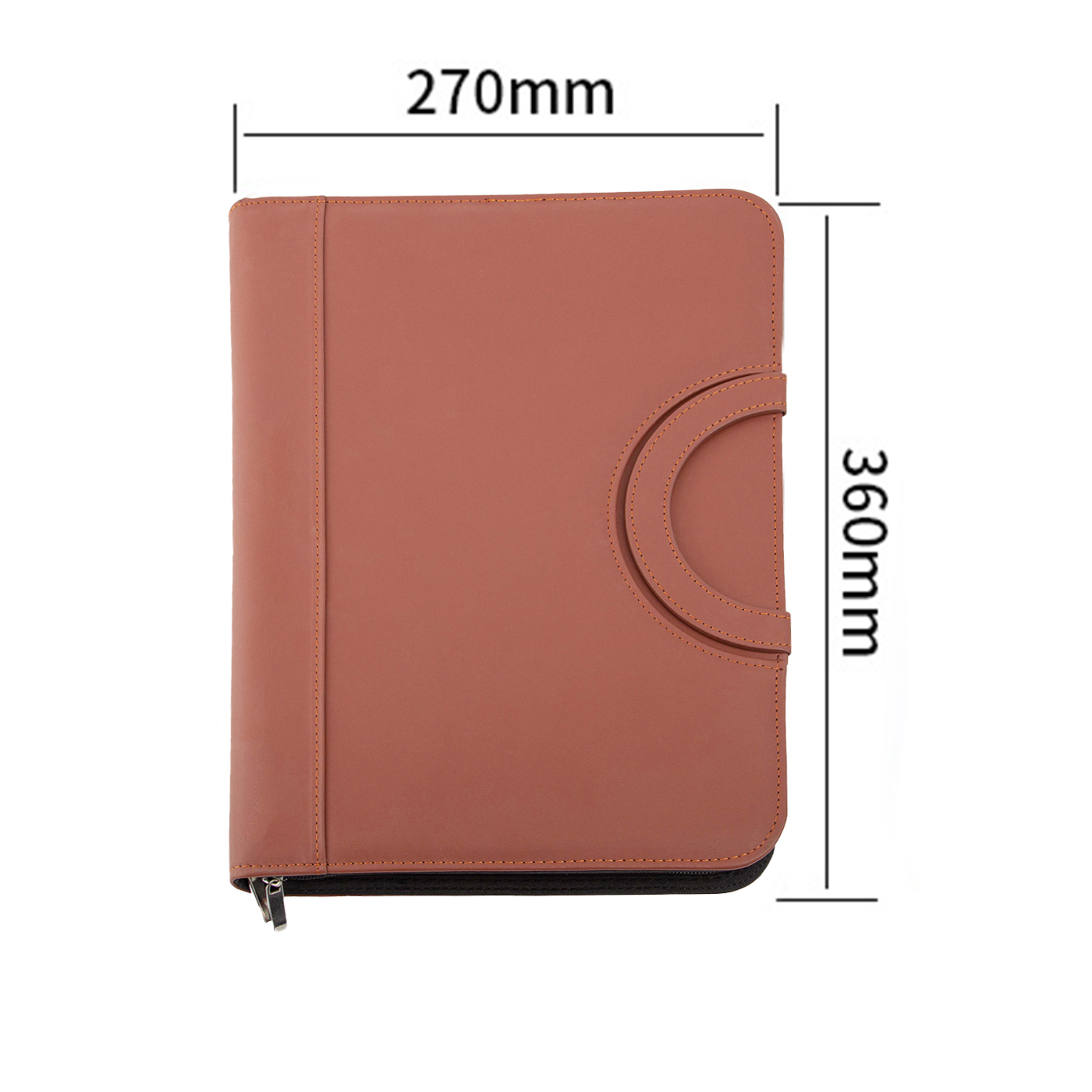 Zippered PU Leather Padfolio2