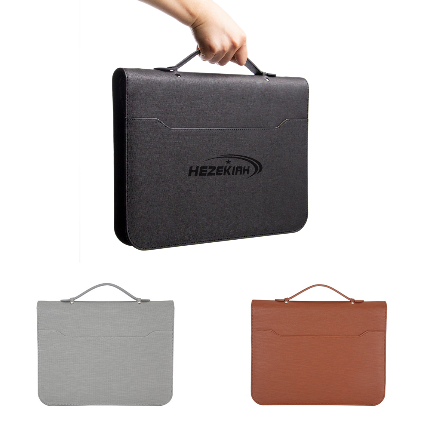 Zippered Ring Binder Padfolio With Calculator