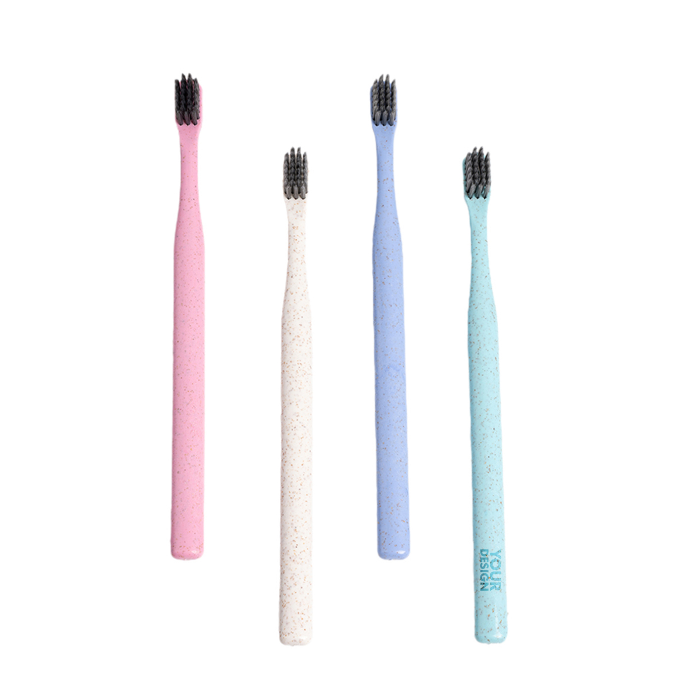 Custom 4 PCS Wheat Straw Toothbrush