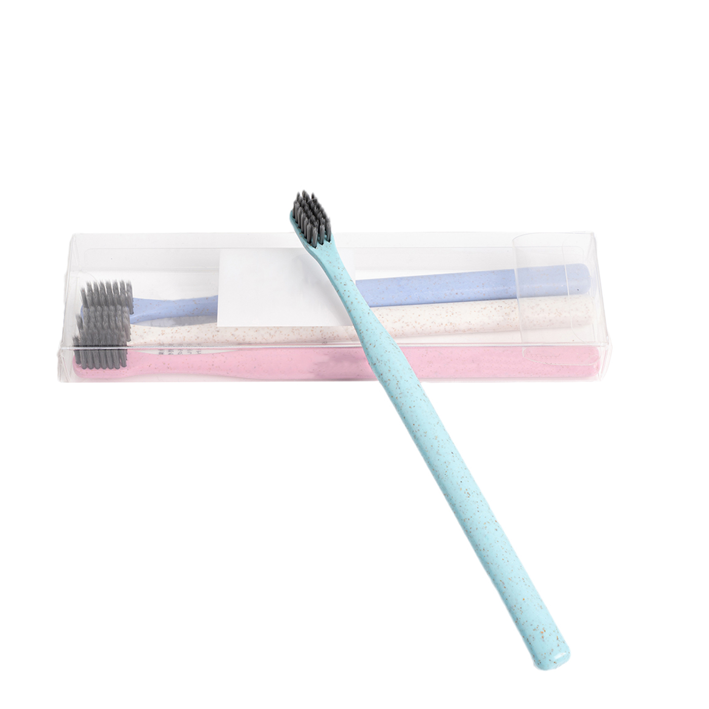 Custom 4 PCS Wheat Straw Toothbrush1