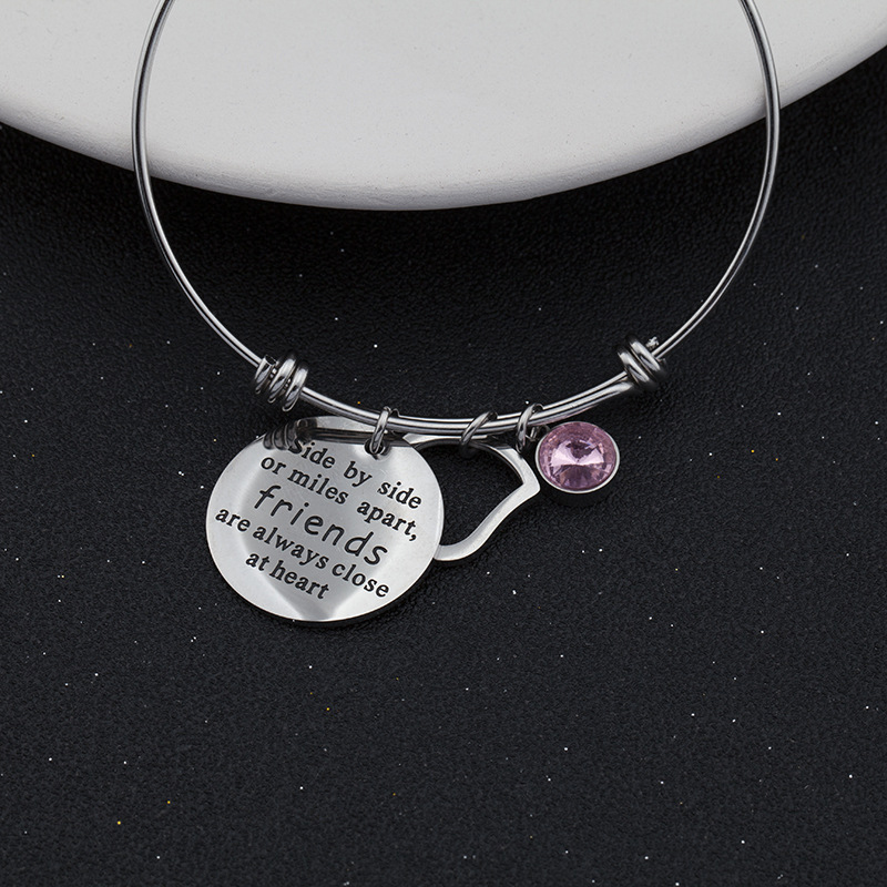 Metal Charm Bangle Bracelet1