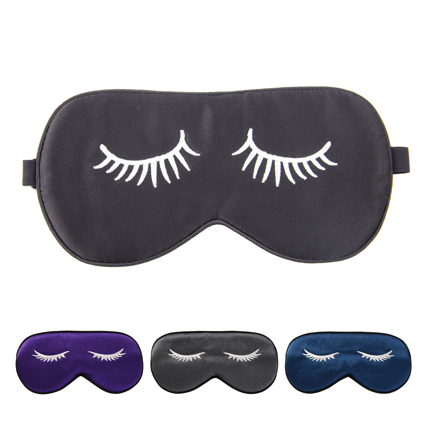 Embroidered Silk Eye Mask