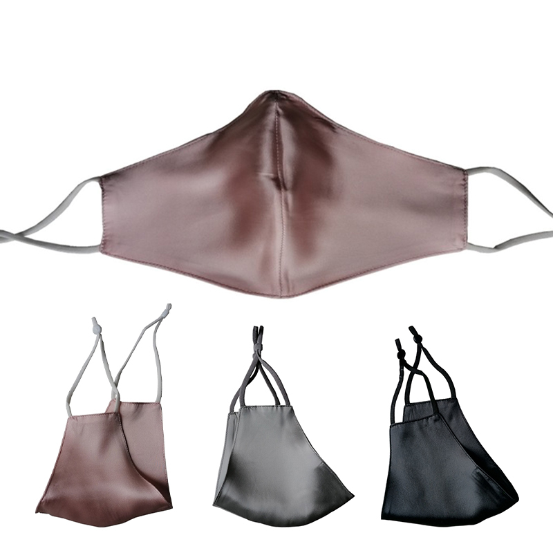Silk Face Mask With Nose Metal Wire