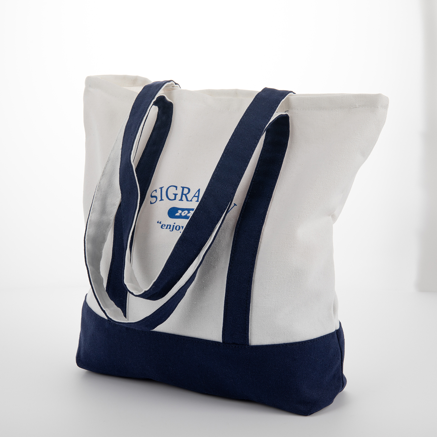 Custom Cotton Canvas Boat Shopping Bag2
