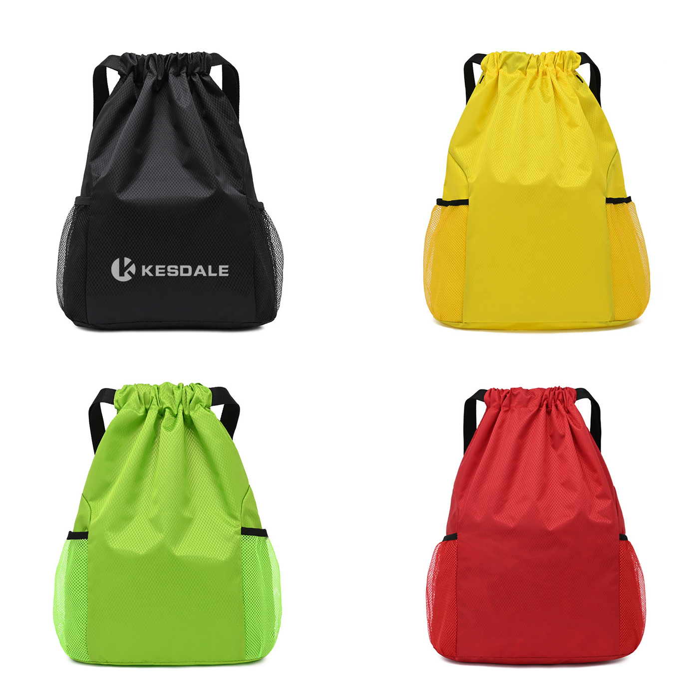 Waterproof Drawstring Bag With Water Pocket