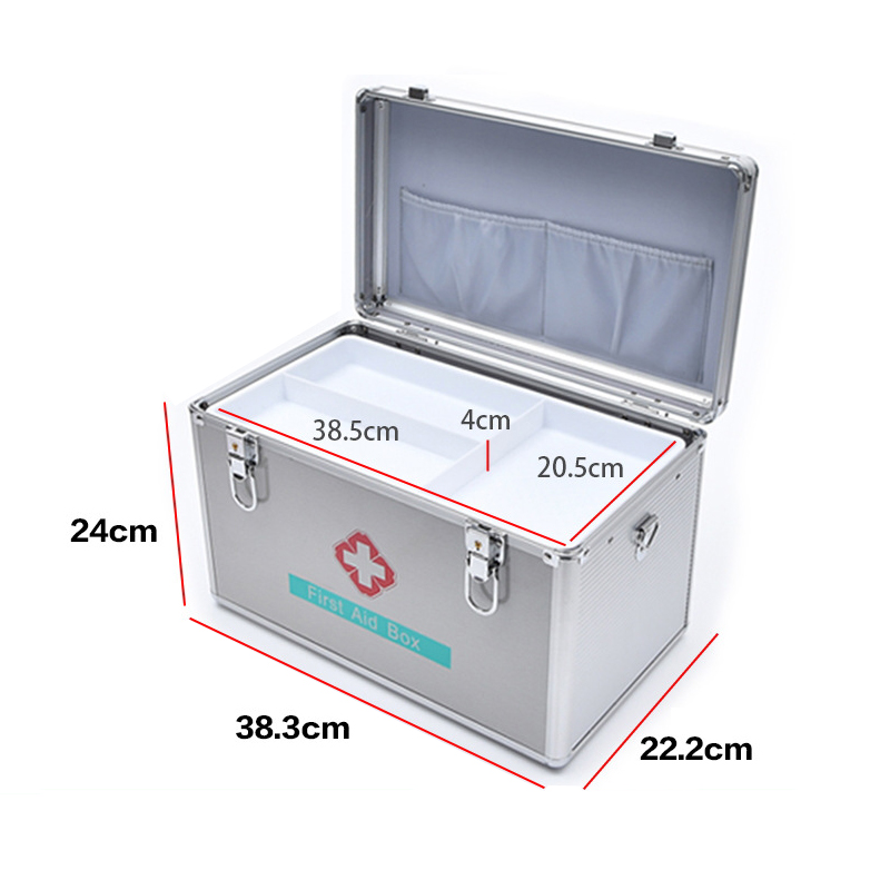 Portable Lock Aluminum Alloy First Aid Box1