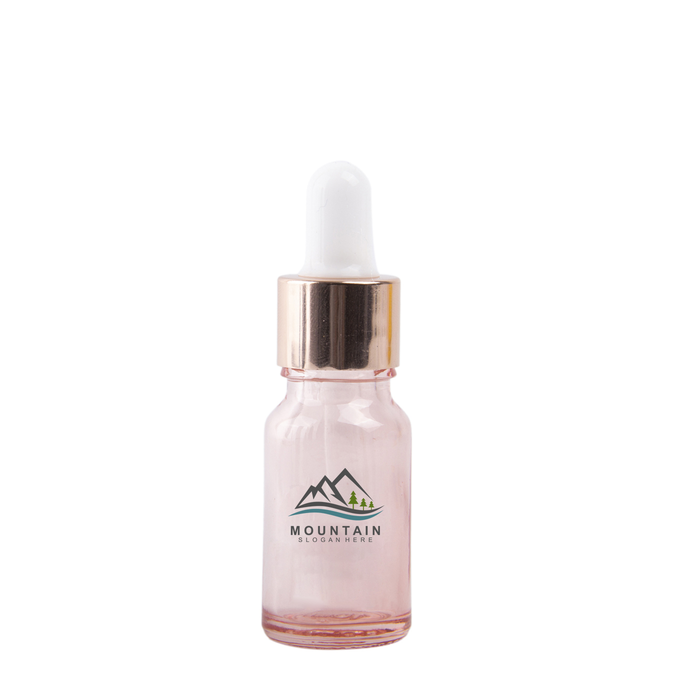 Custom 15ml Rose Gold Glass Dropper Bottle
