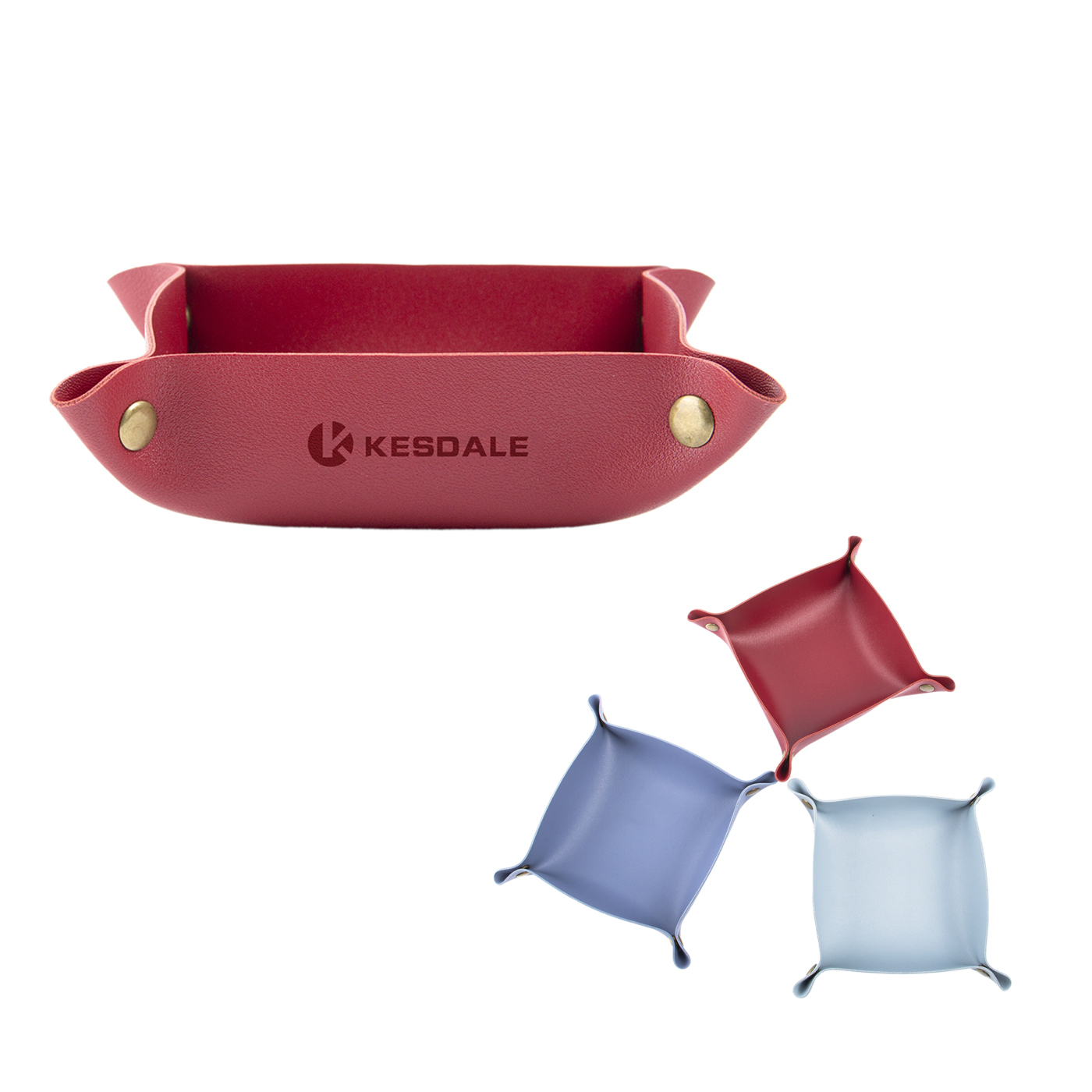 Foldable Leather Valet Tray