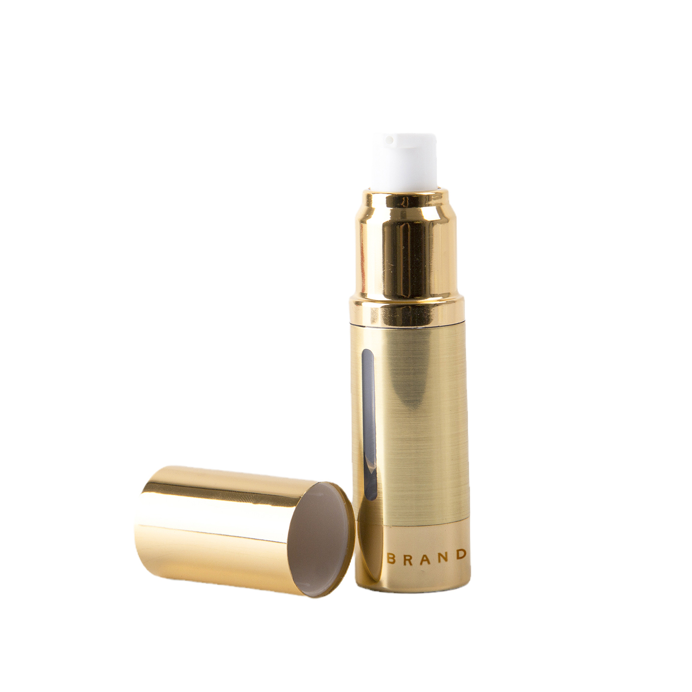 Custom 15ml AS Gold Airless Pump Bottle