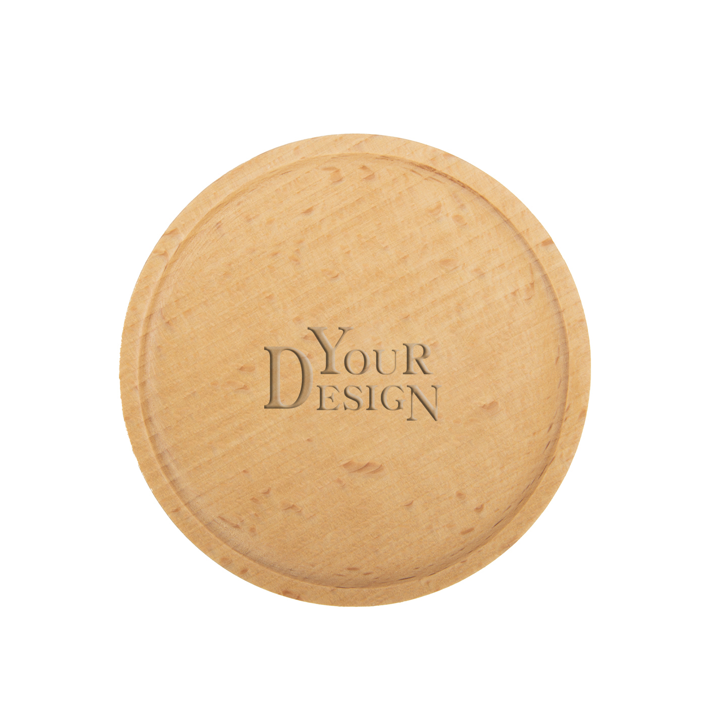 Custom Round Bamboo Coaster1