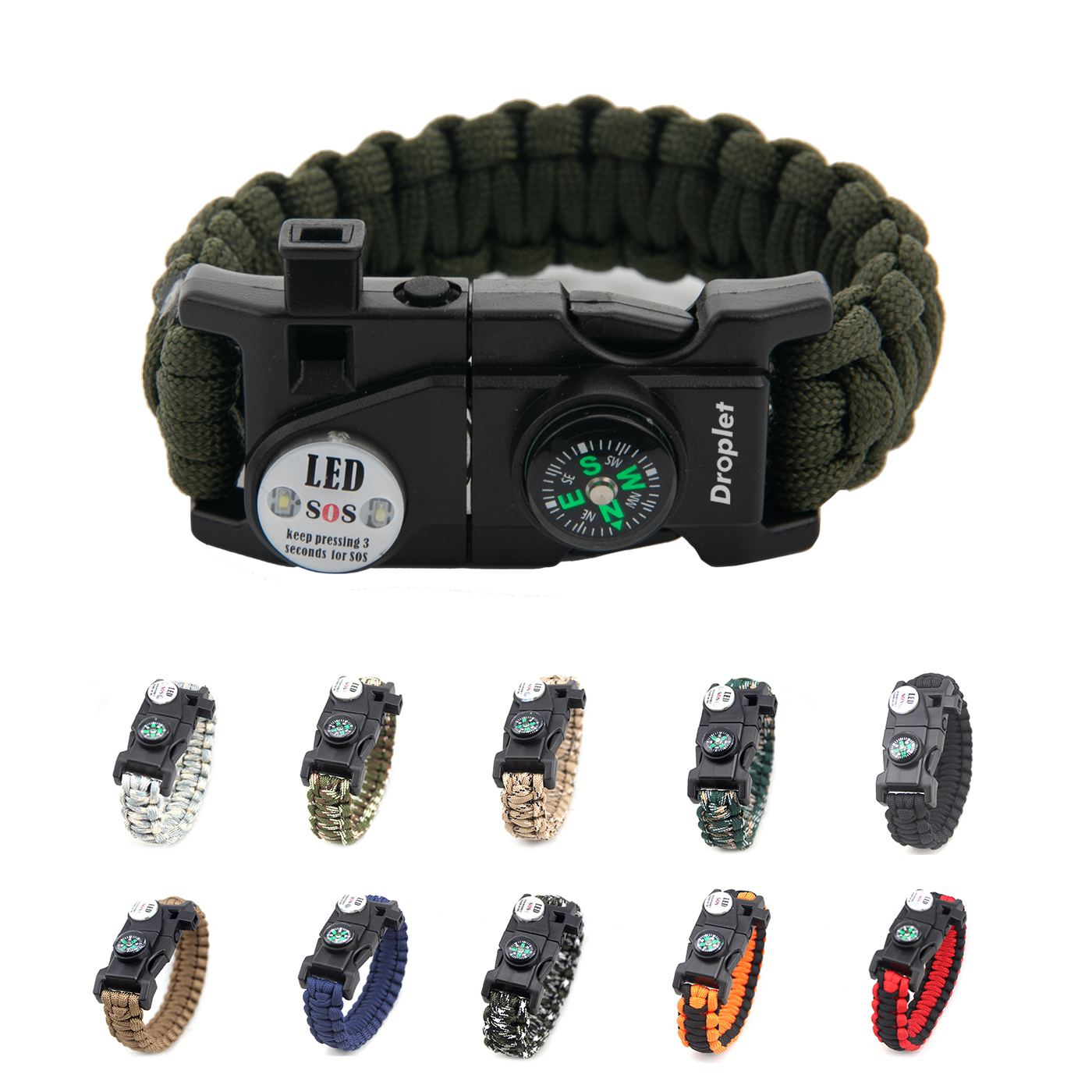 Custom Multifunctional Paracord Survival Bracelet