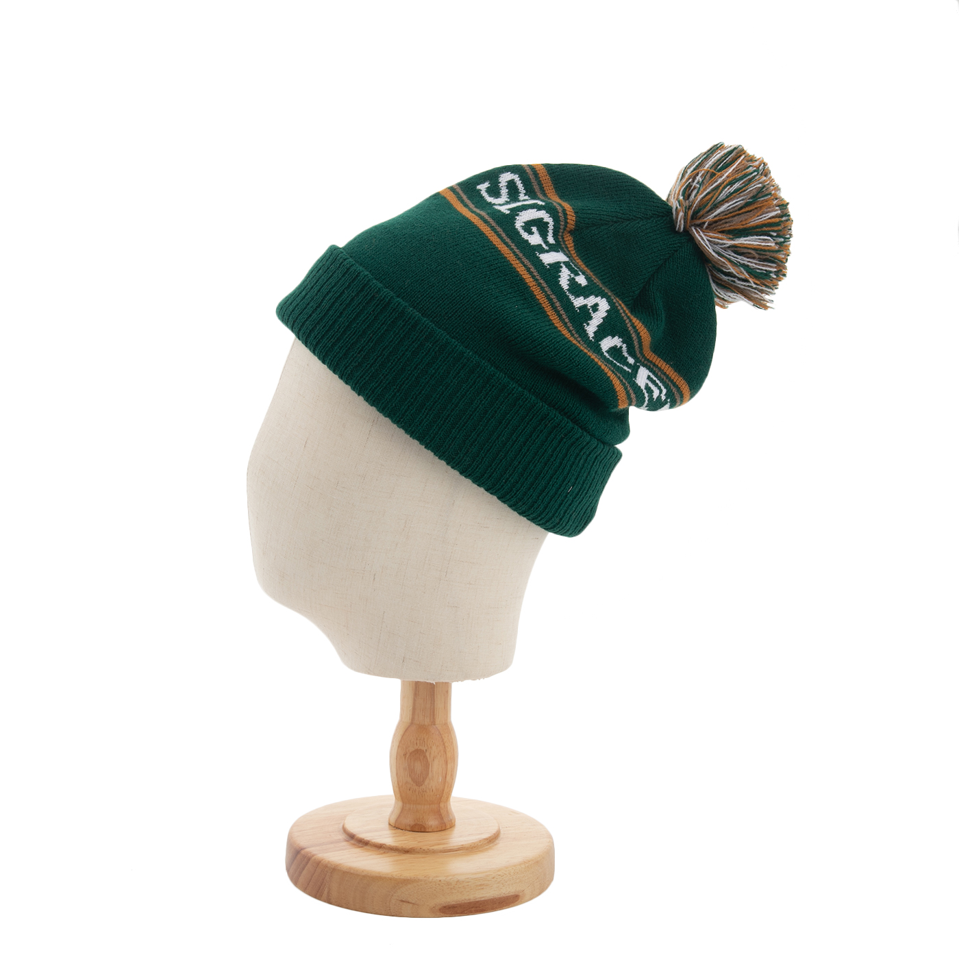 Pom Cuffed Knit Bobble Beanie1