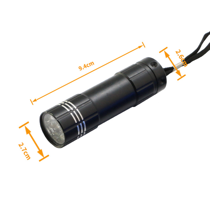 9 LED Handheld Flashlight With Lanyard2