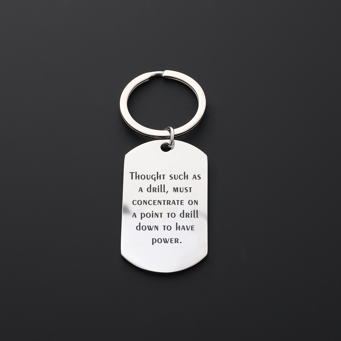Engraved Stainless Steel Keychain