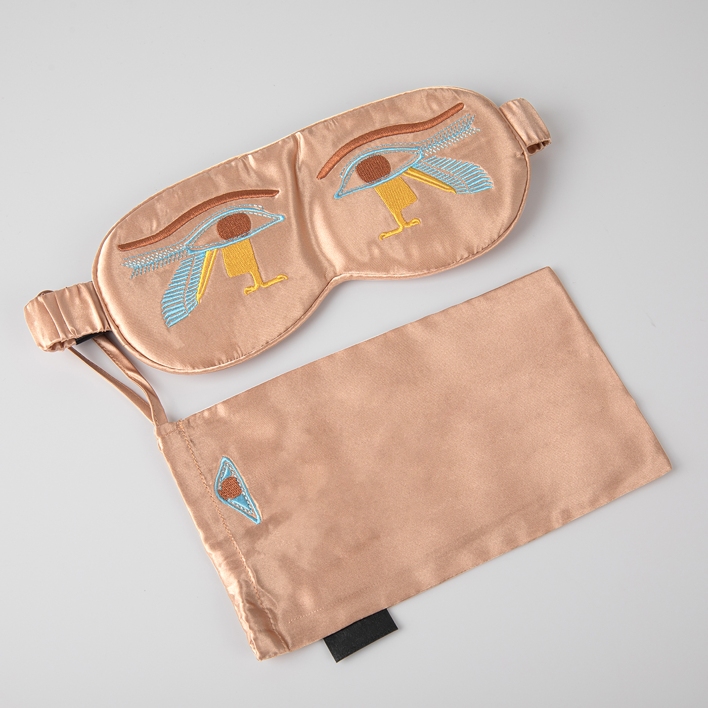 Personalized Stain Silk Eye Mask With Bag2