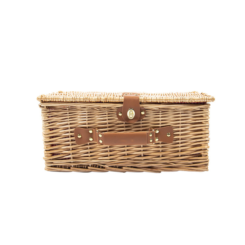 Portable Wicker Picnic Basket2