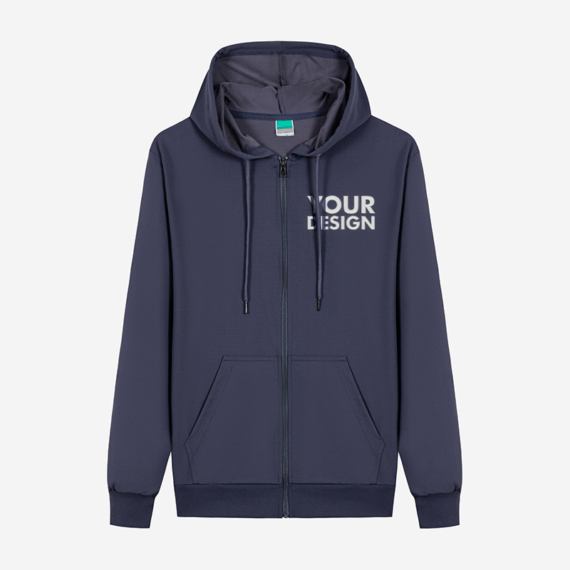 Custom Zip Up Thin Hoodie Jacket1