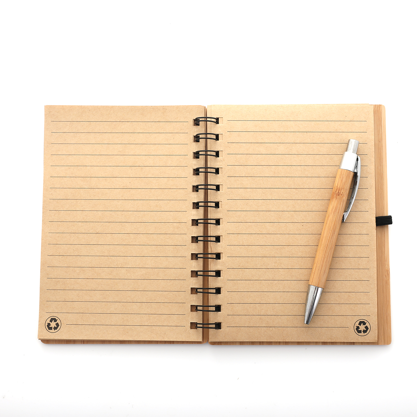 Bamboo Covered Notebook With Pen2