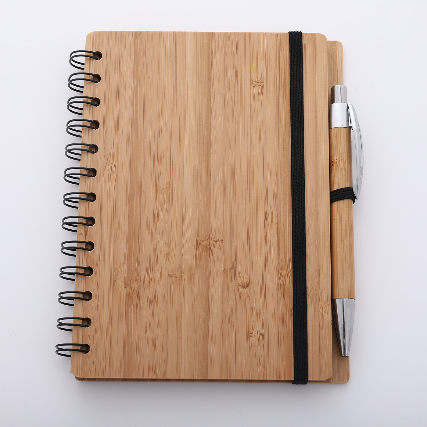 Bamboo Covered Notebook With Pen4