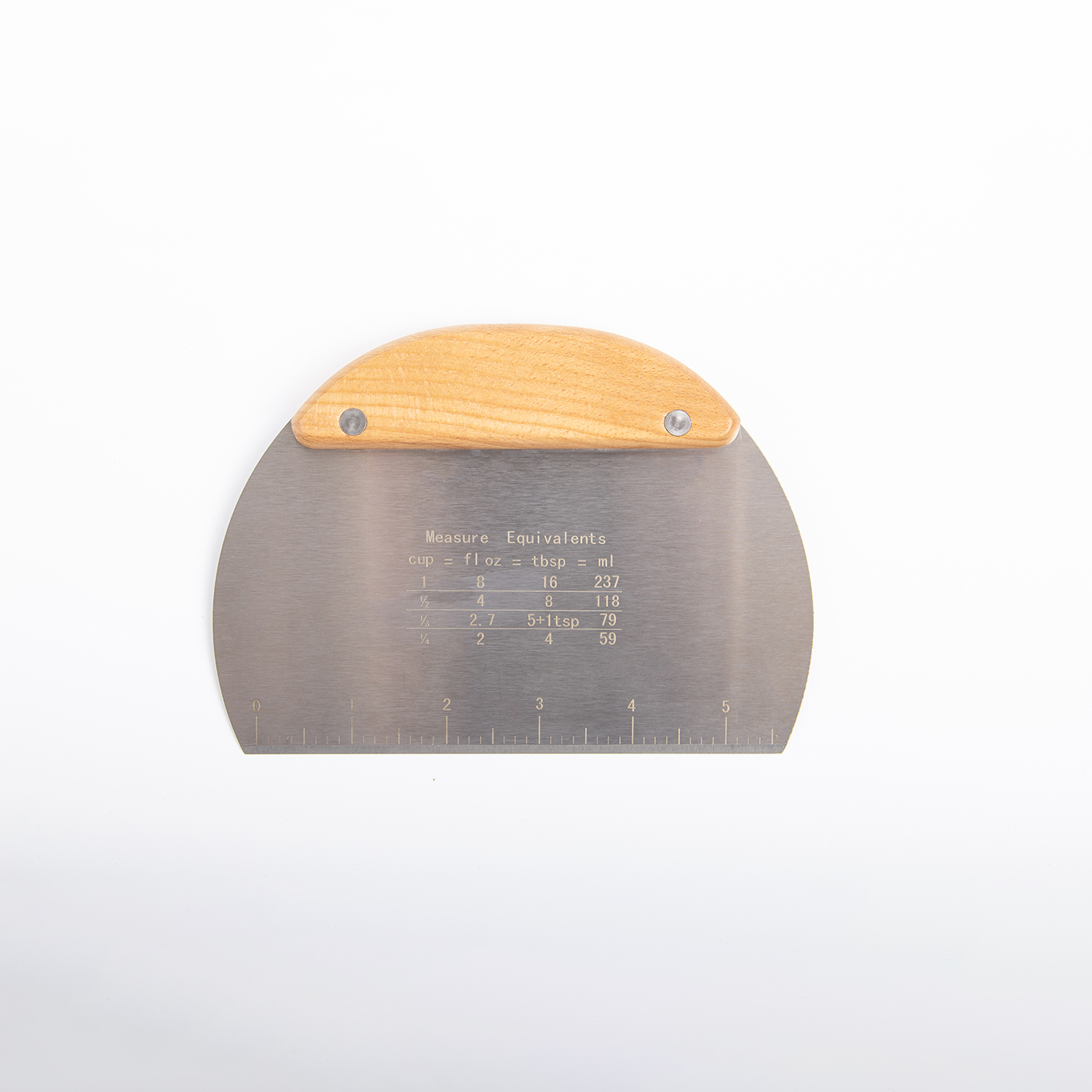 Stainless Steel Wood Handle Dough Scraper 2