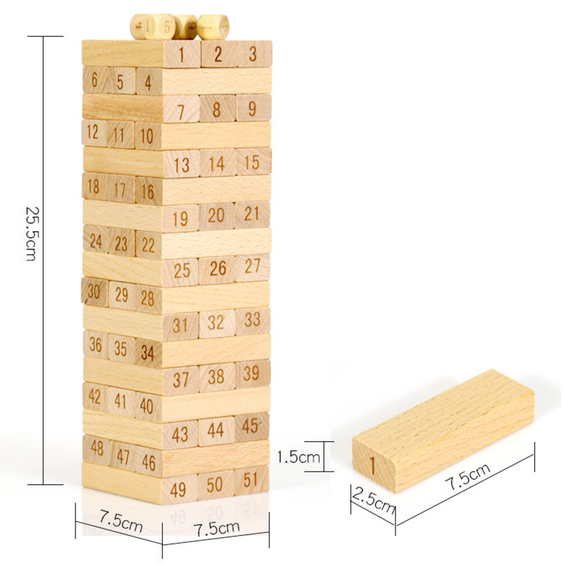 Wooden Blocks Stacking Tumbling Tower2