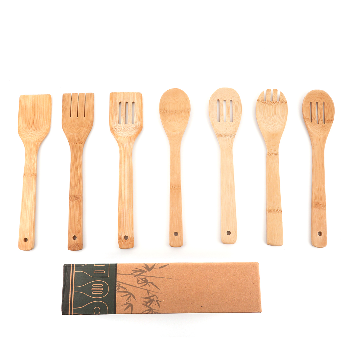 Kitchen Bamboo Cooking Spoons Set