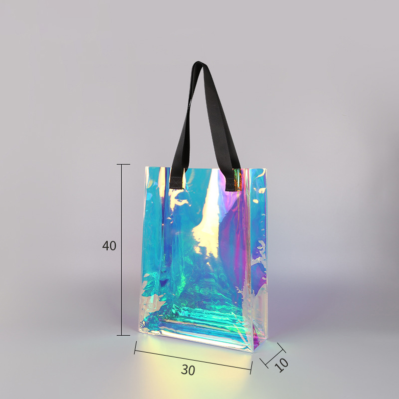 Custom Waterproof Holographic Tote Bag2