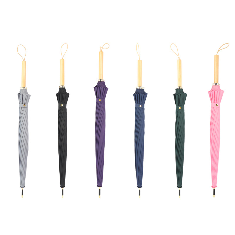 Custom Umbrella With Wooden Handle2