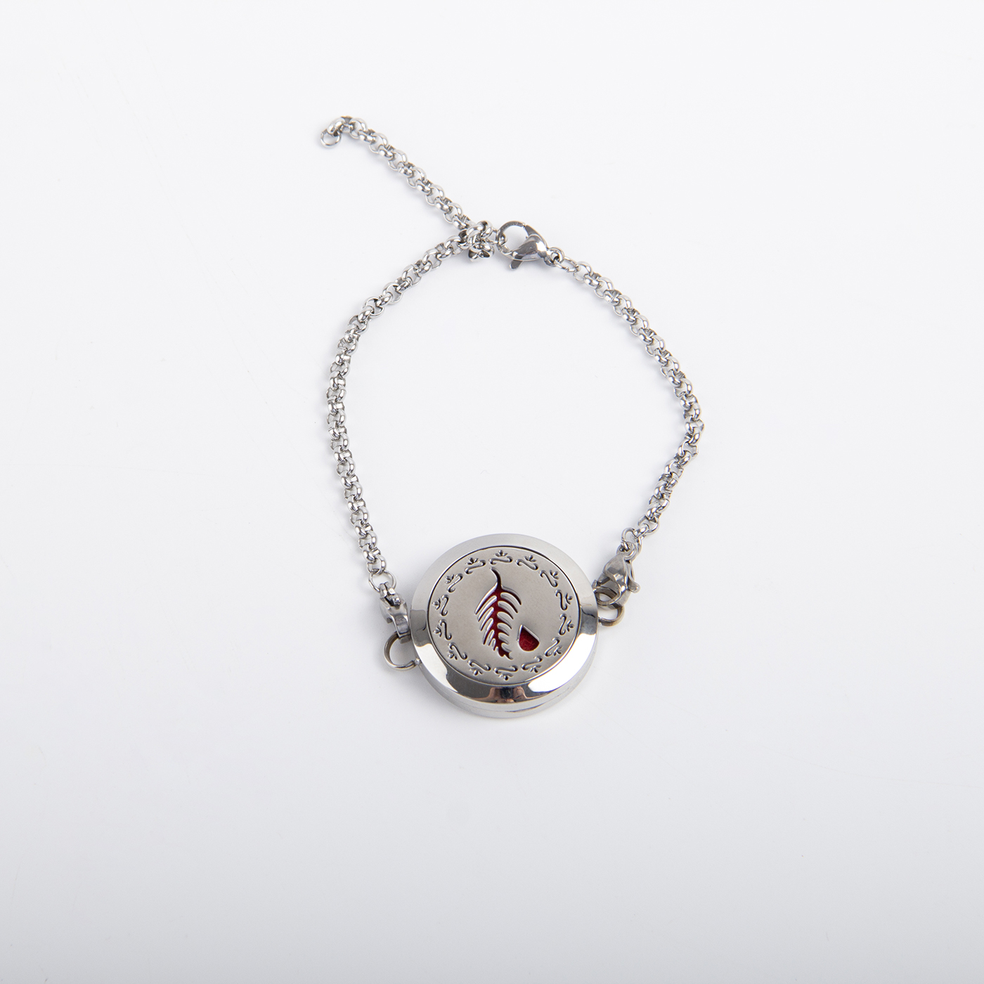 Stainless Steel Aromatherapy Locket Bracelet3