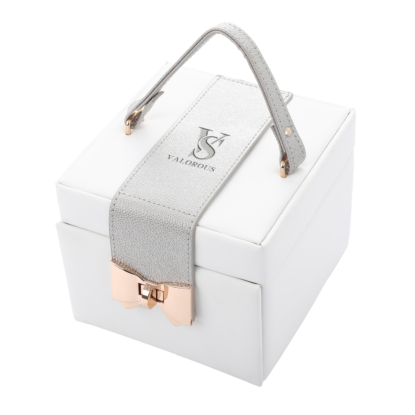 Custom Portable Square Jewelry Box With Mirror1