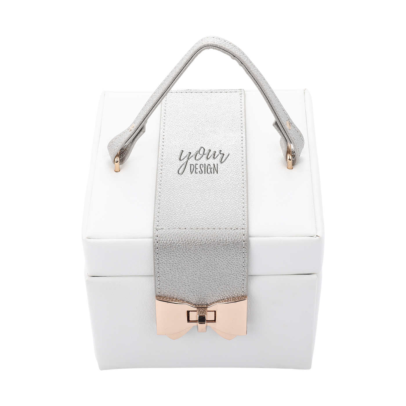 Custom Portable Square Jewelry Box With Mirror2