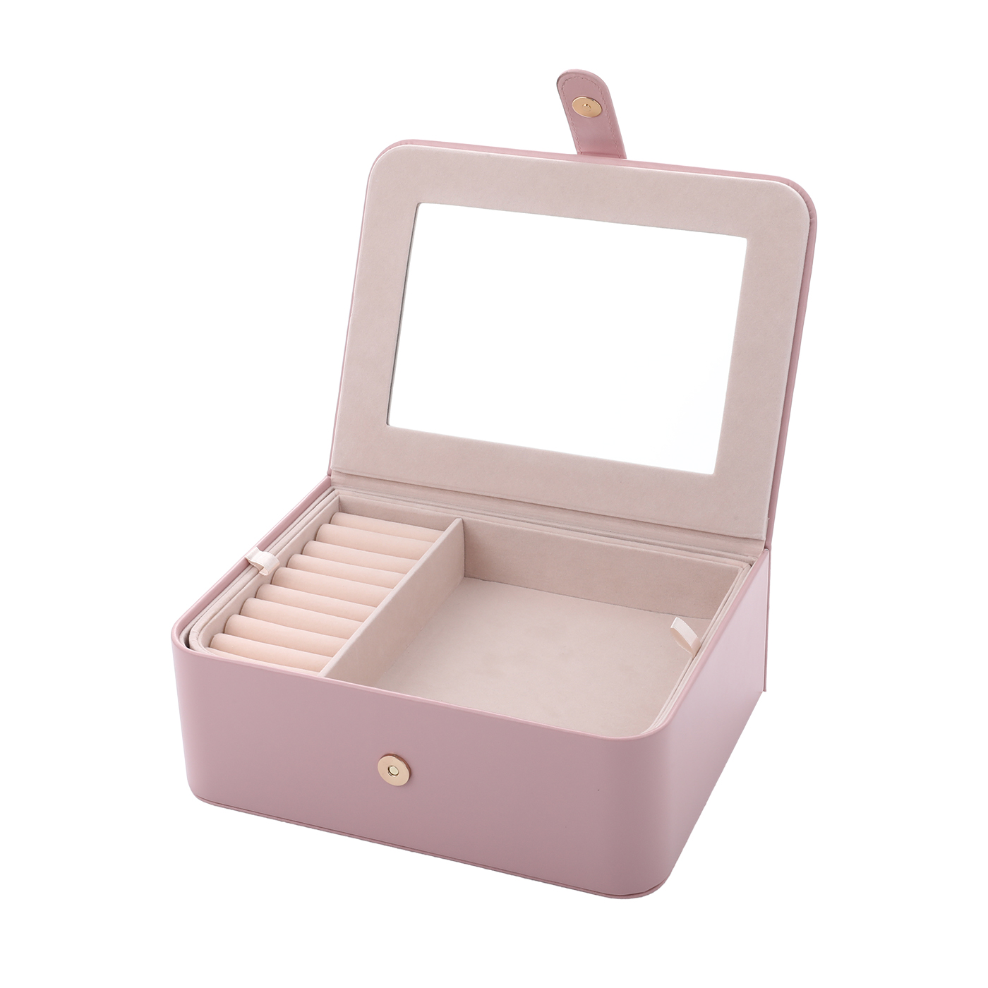 Custom PU Jewelry Box With Mirror1