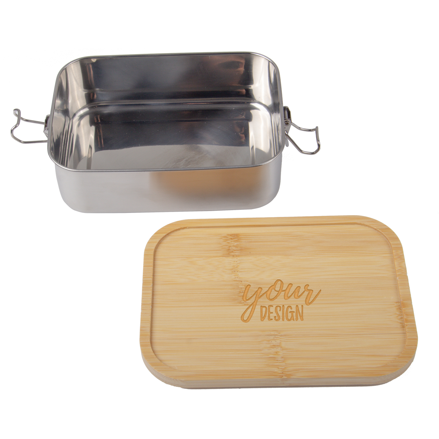 Bamboo Lid Stainless Steel Lunch Box 1