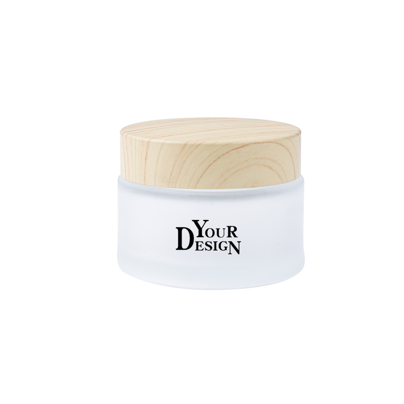 Custom Frosted Glass Cream Jar1