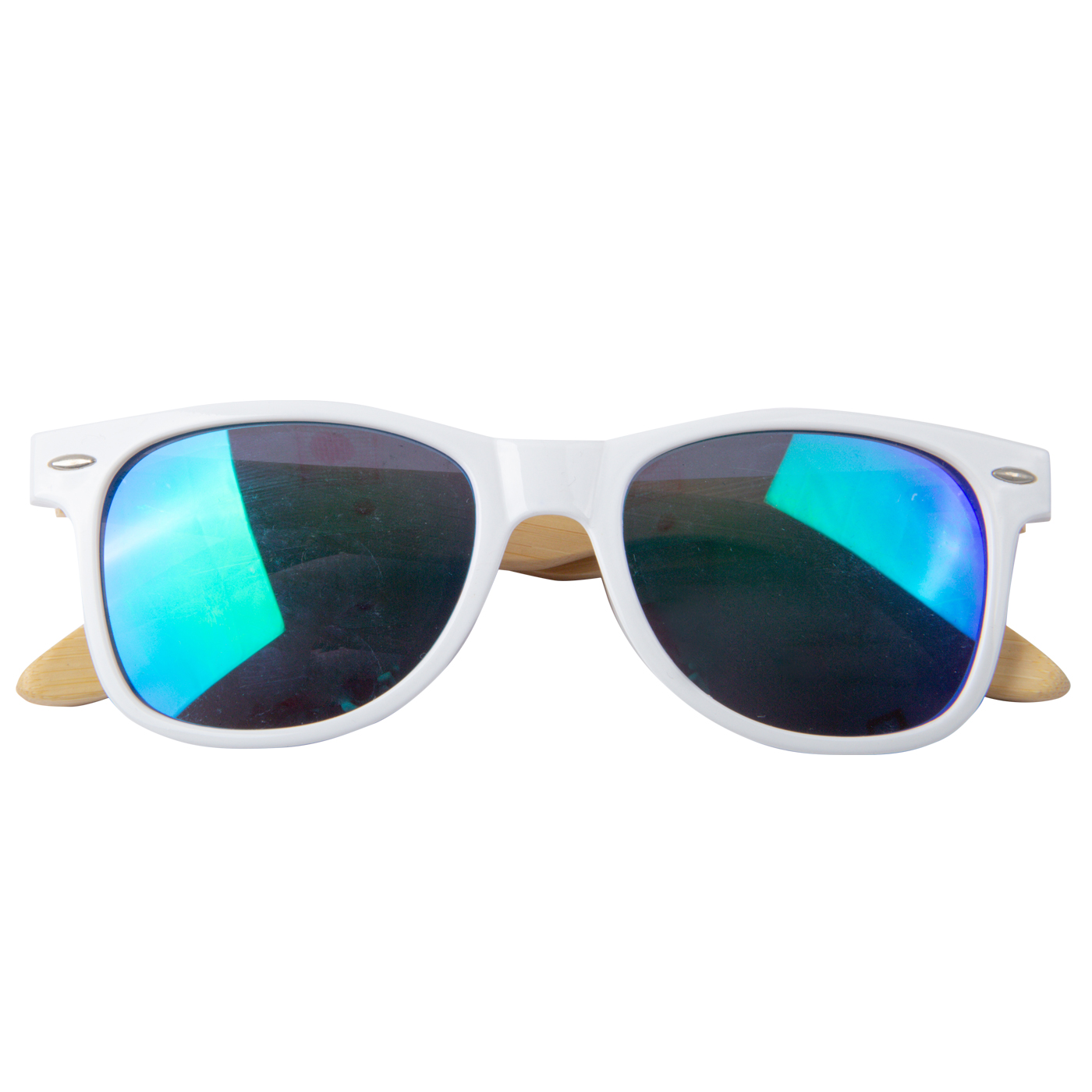 Custom Mirrored Bamboo Frame Sunglasses1
