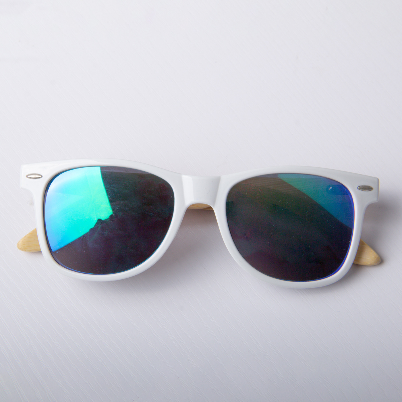 Custom Mirrored Bamboo Frame Sunglasses2