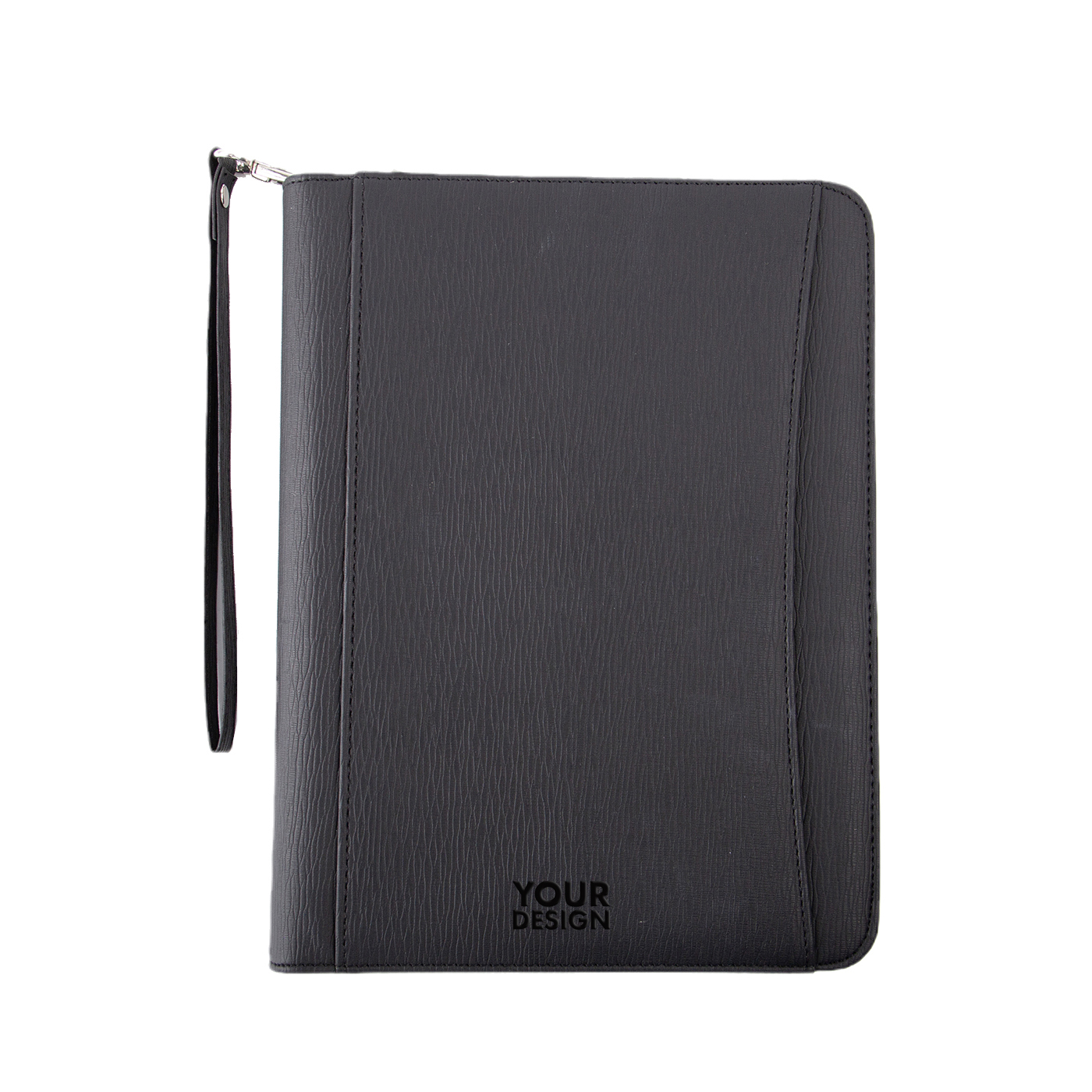 Personalized Leather Portfolio With Zipper2