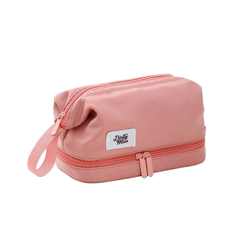 Portable Double Layer Cosmetic Bag