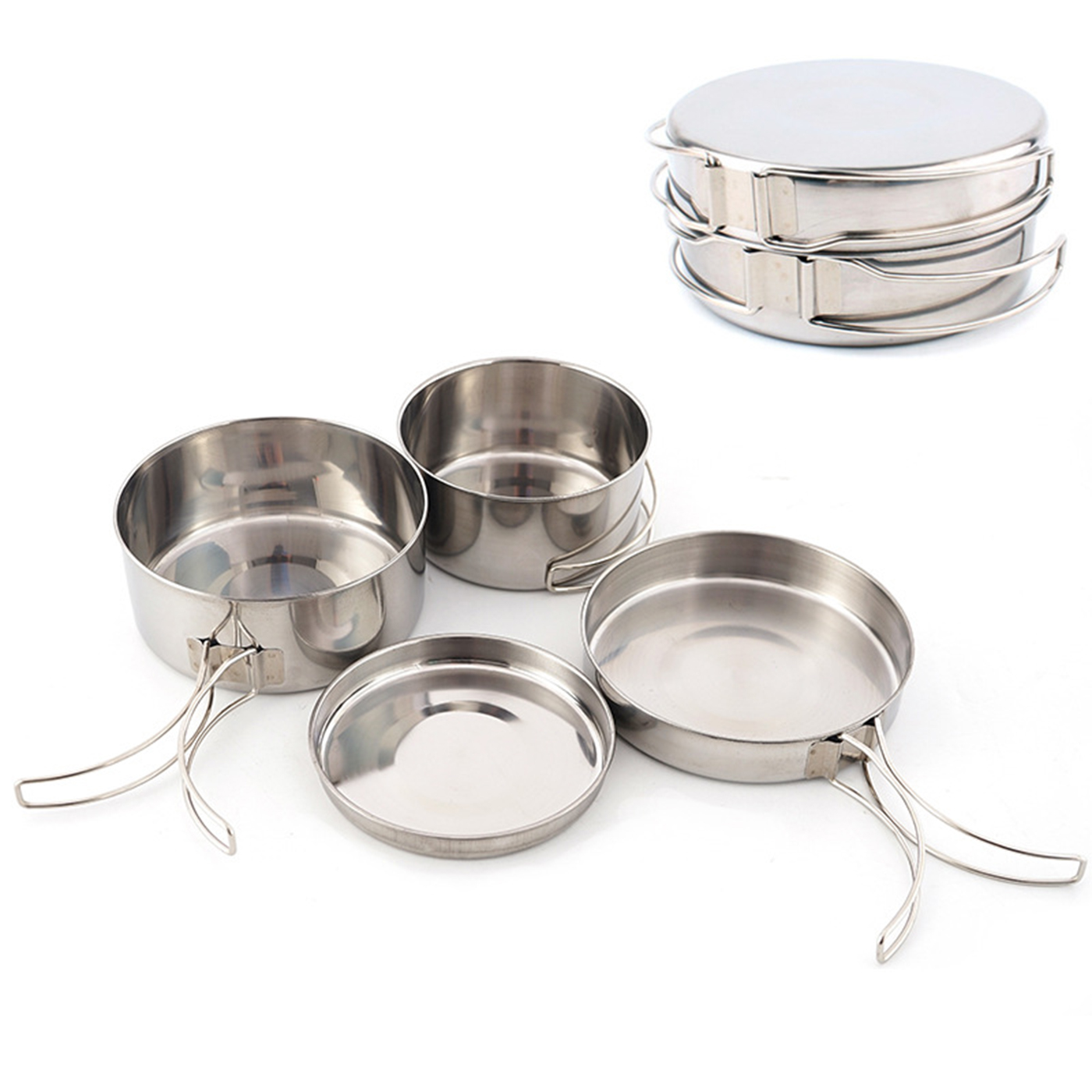 Stainless Steel Camping Cook Pot Set