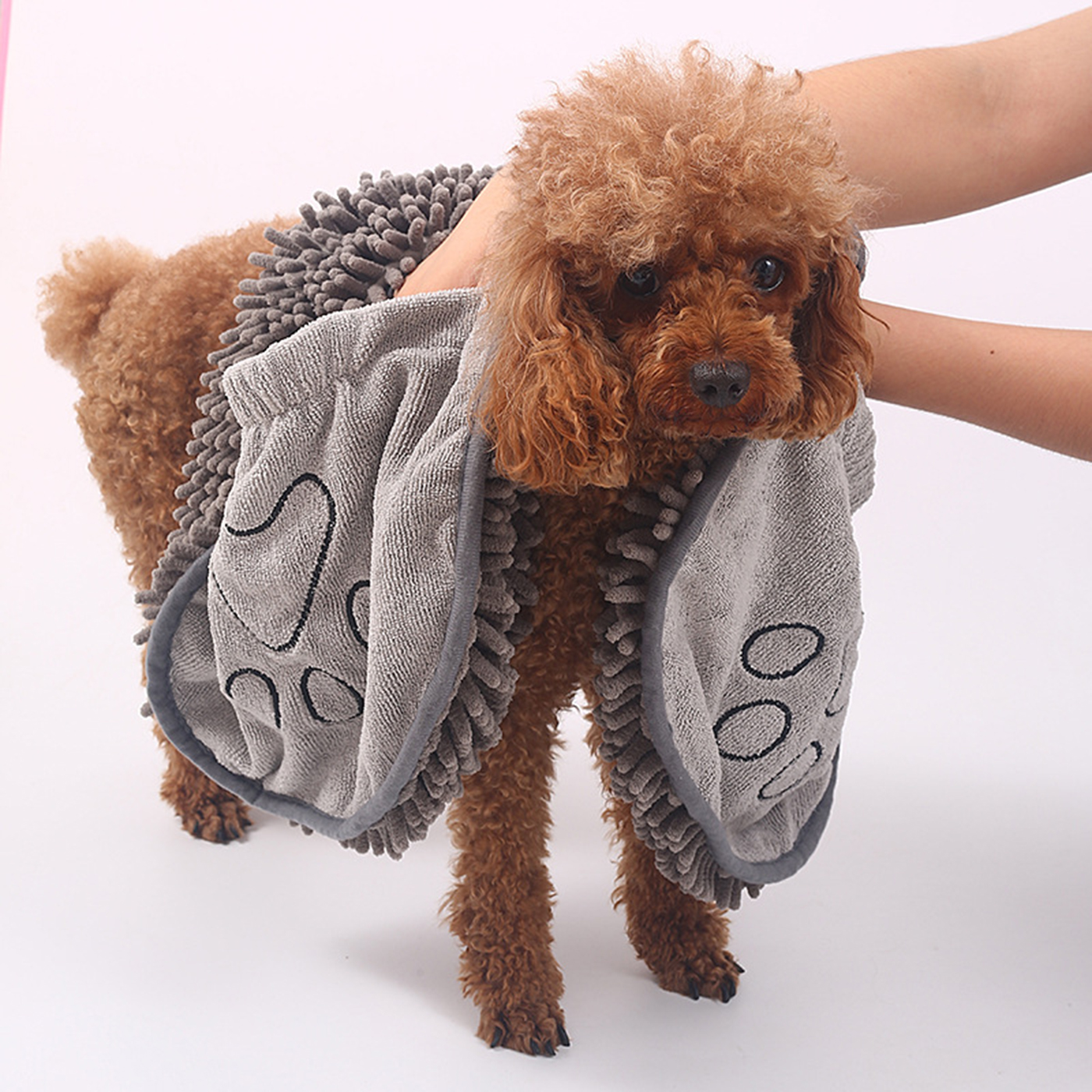 Microfiber Pet Bath Towel With Hand Pockets3