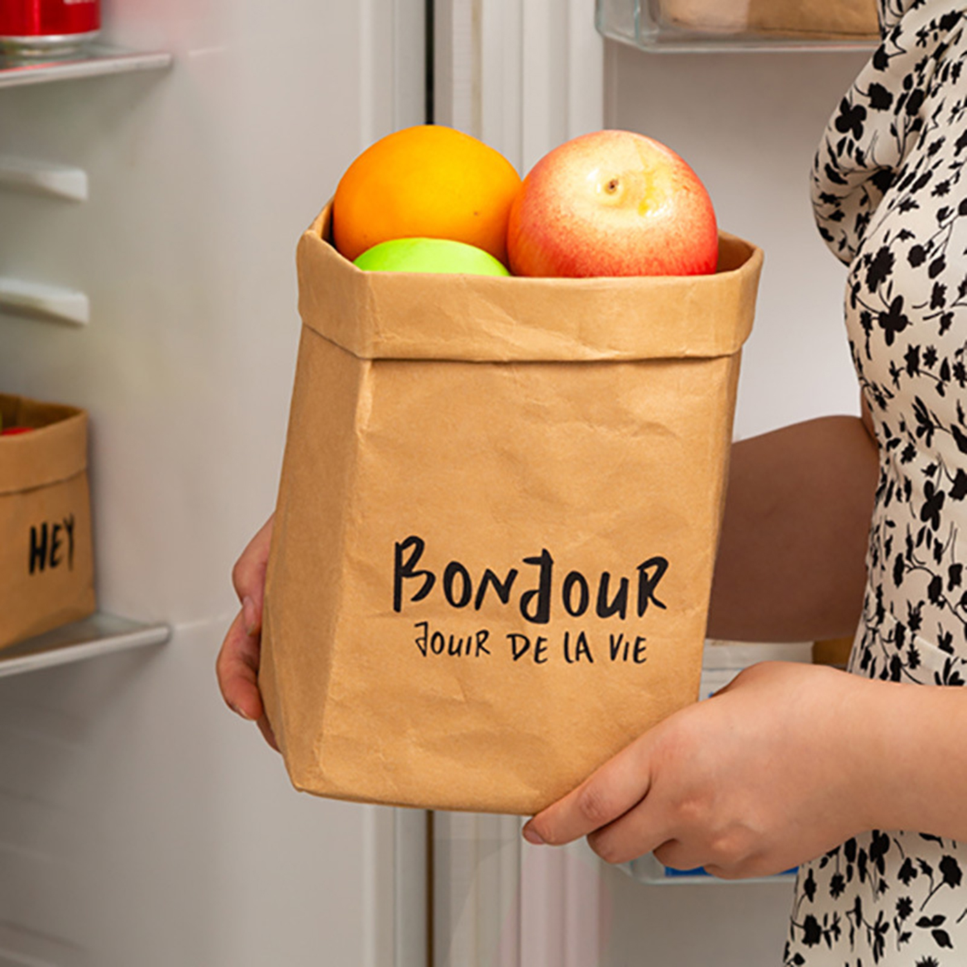 Custom Large Kraft Paper Grocery Bag2