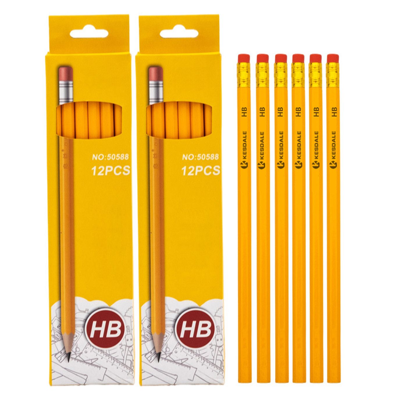 Promotional 12 Pcs HB Pencil Set 