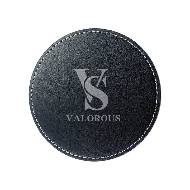 Printing PU Leather Cup Coaster3