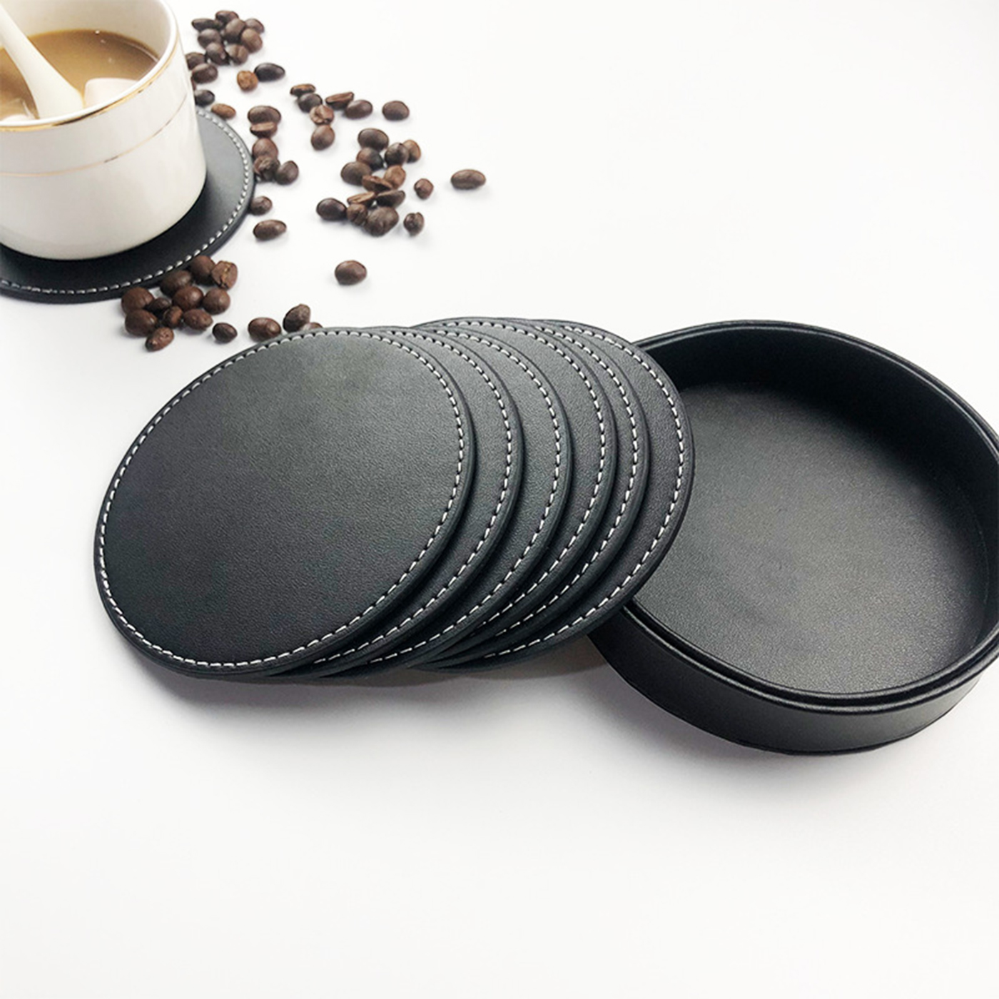 Promotional PU Leather Coasters Set 1